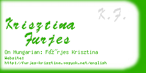 krisztina furjes business card